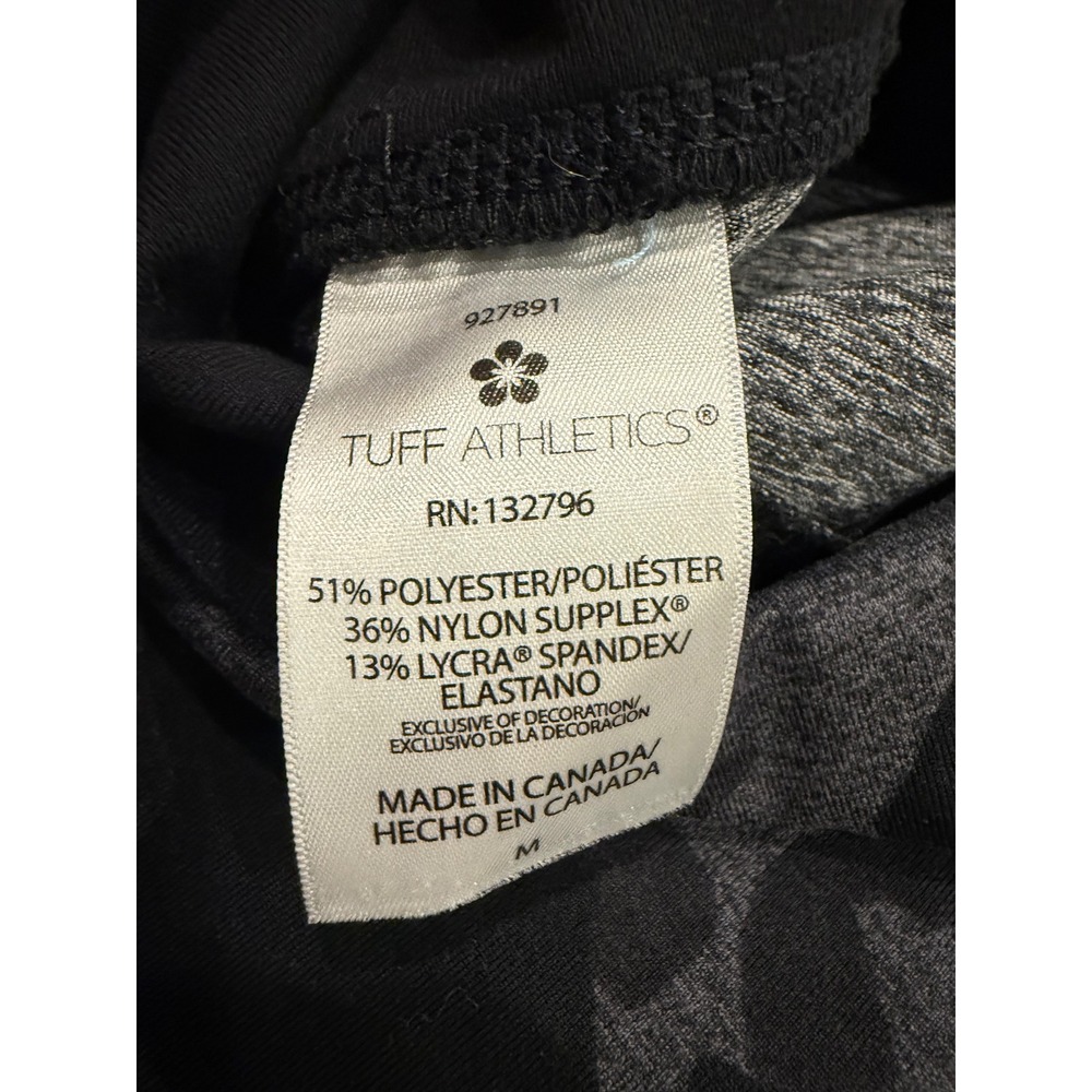 Tuff Athletics Leggings Charcoal Grey Black Camouflage Activewear Yoga Pants Med - Picture 7 of 8